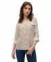 Damen Bluse Bumby von Vero Moda in Brown Lentil Snow White