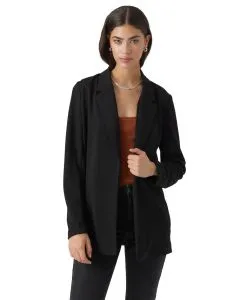 Vero Moda Blazer Livia Extra Lang in Schwarz