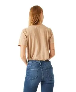 Garcia T-Shirt in beige mit kleinem Brustprint