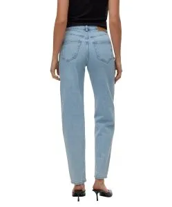 Vero Moda Tessa in Stone-Waschung mit Mom-fit
