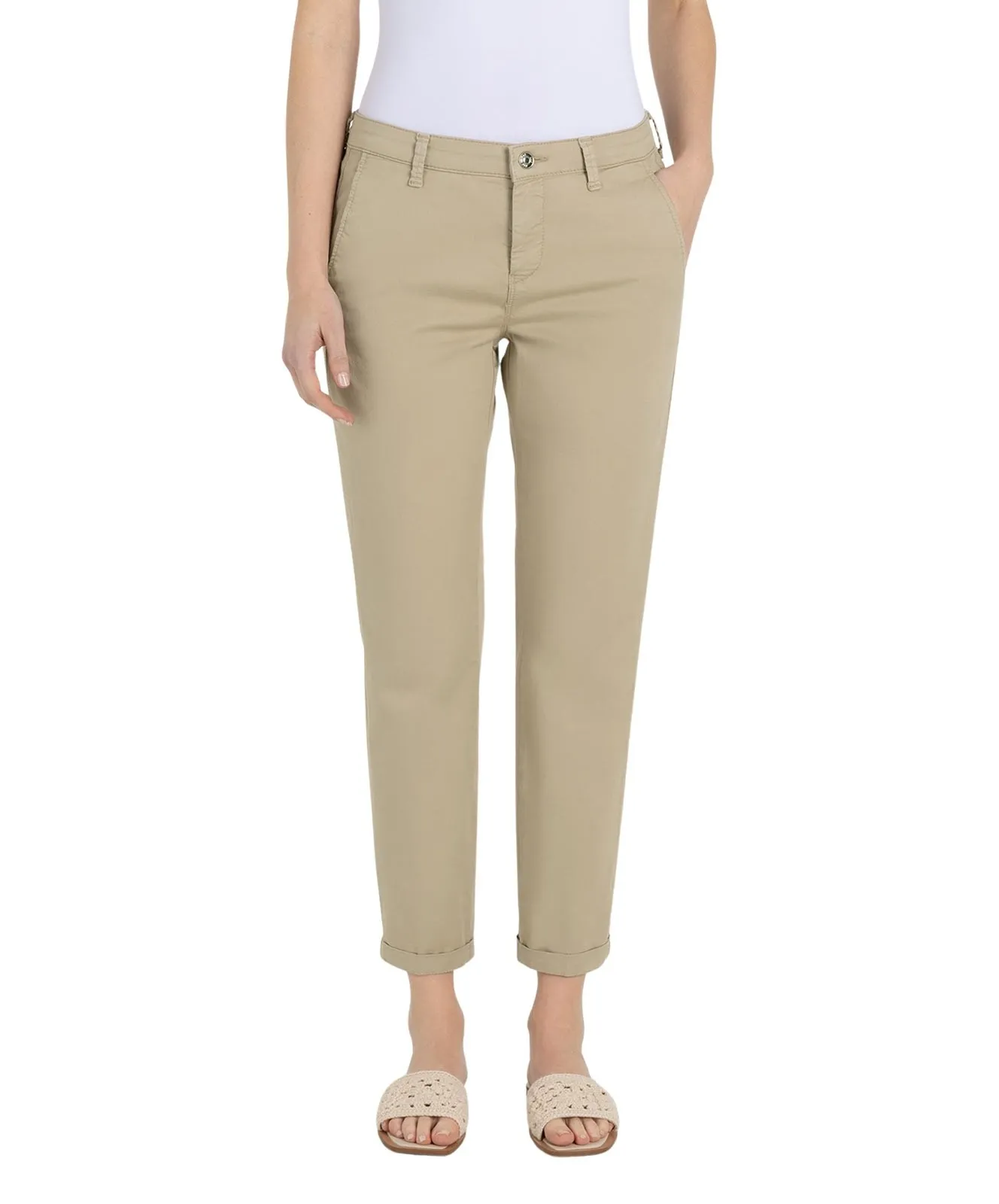 Damen Hose Chino Turn Up von MAC in Golden Terra