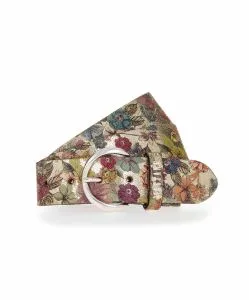 Mustang Gürtel in Blumenmuster mit Vintage-Finish