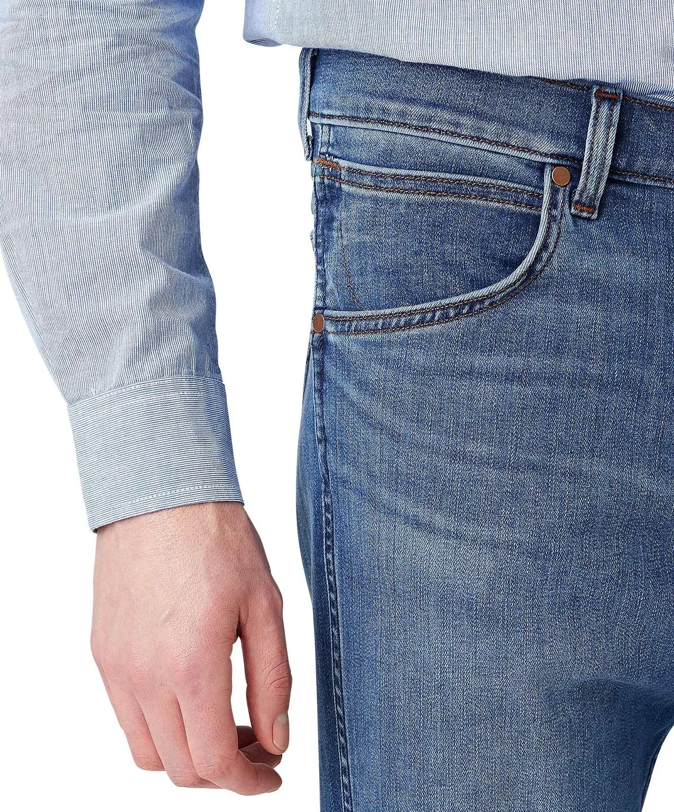 Herren Jeans Greensboro von Wrangler in Bright Stroke
