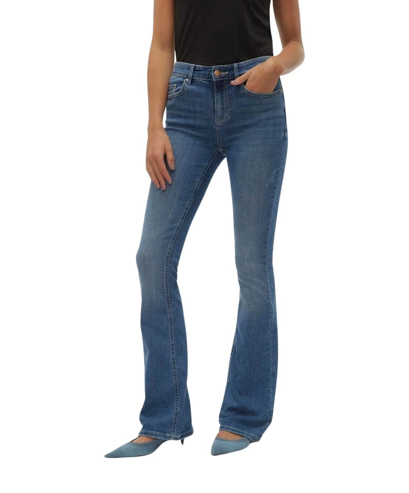 Damen Jeans Flash Flared von Vero Moda in Medium Blue