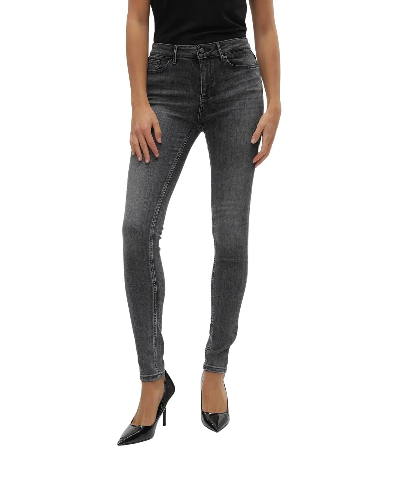 Damen Jeans Flash von Vero Moda in Medium Grey