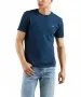 Levis Original Tee - blaues Basics Shirts aus Baumwolljersey f01