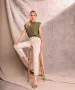 Damen Hose Chino Turn Up von MAC in Ivory
