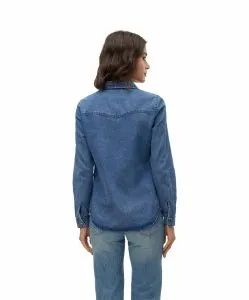 Vero Moda Jeanshemd Jennie in indigoblauer Waschung
