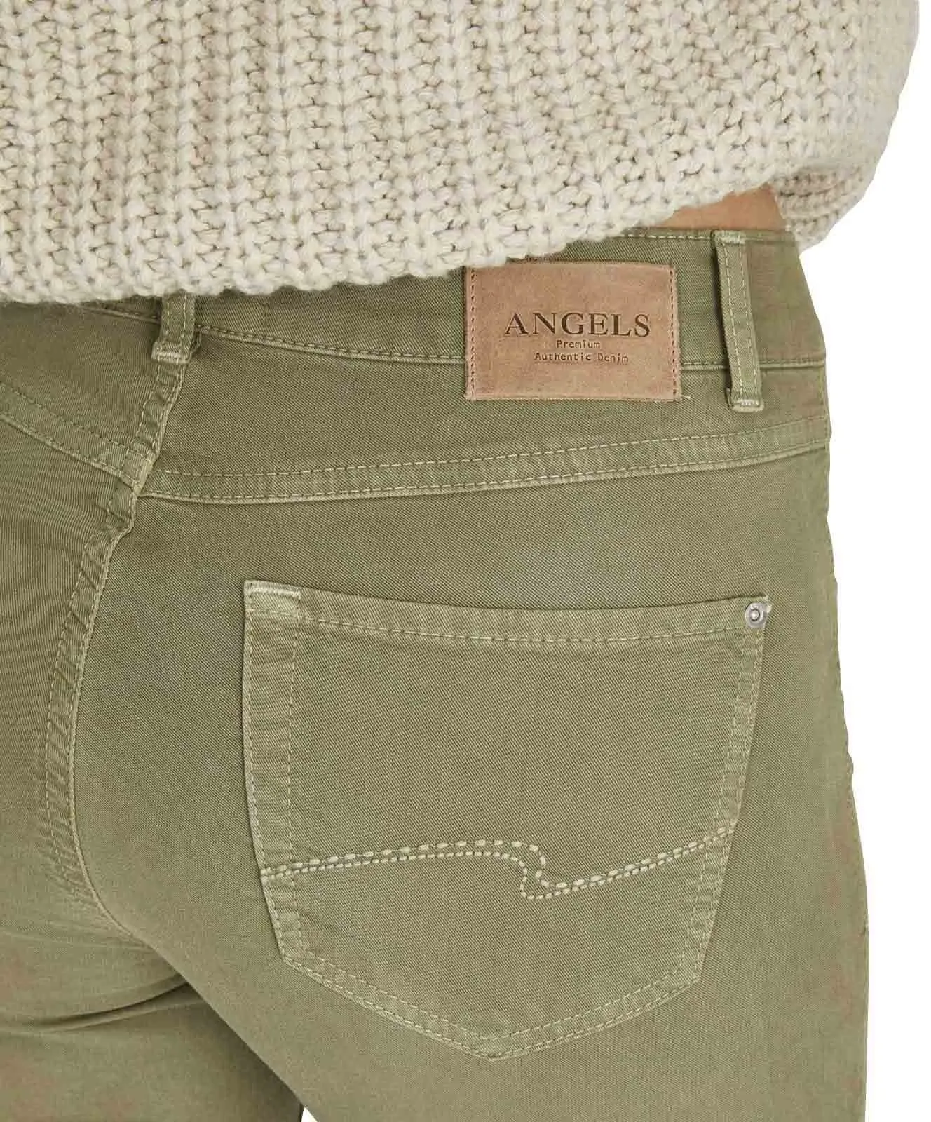Damen Jeans Cici von Angels in Light Khaki Used