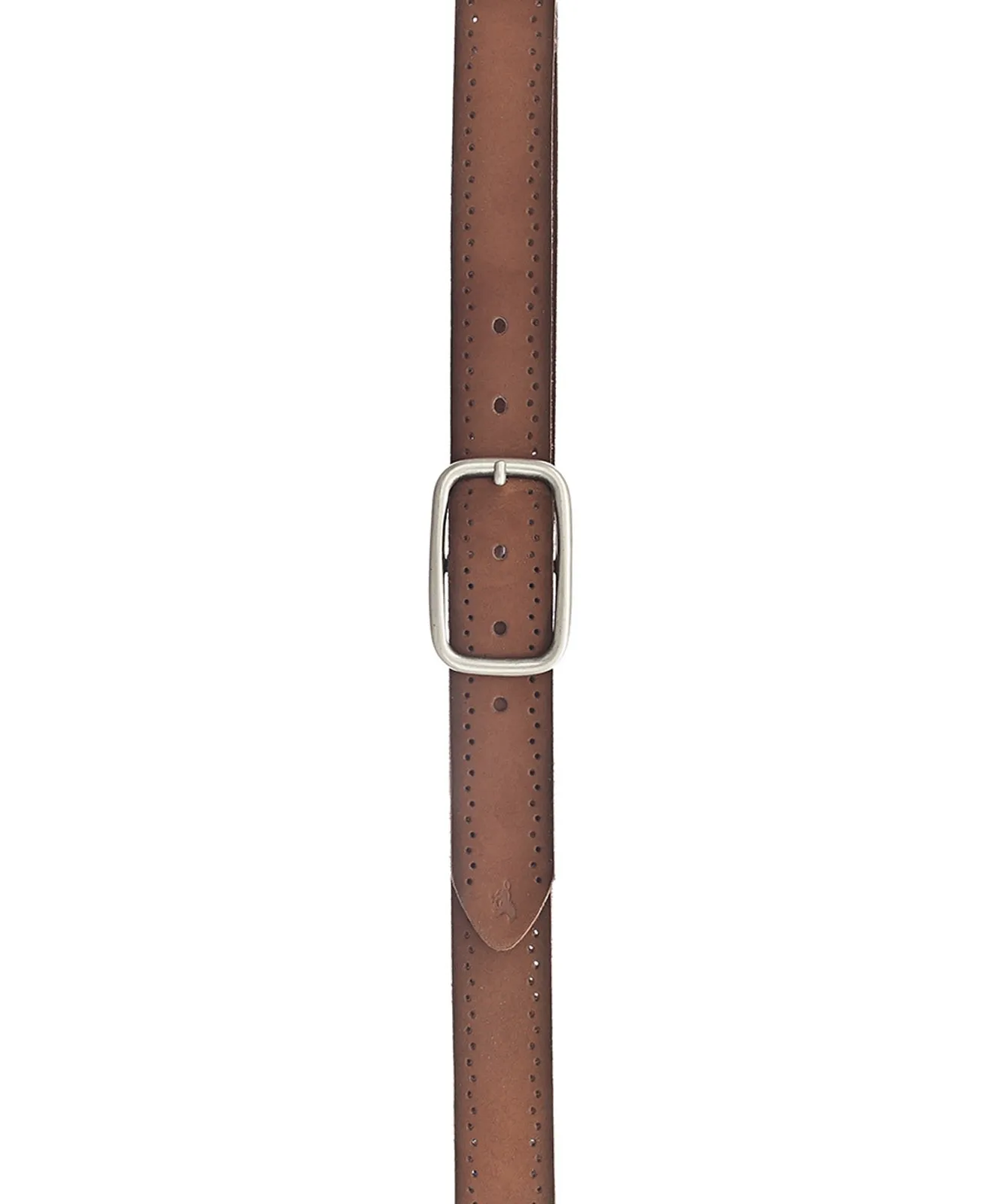 Damen Gürtel 35 mm Veloursgürtel mit Lochperforation von Mustang in Cognac