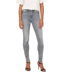 Only Jeans Push Up Power in Grau mit Skinny Fit
