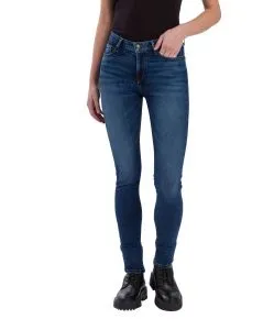 Cross Damen-Jeans Skinny Fit Alan in dunklem Ocean Blue