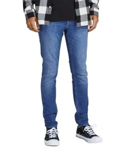 Jack & Jones Jeans Skinny Fit Liam in mittelblauem Used
