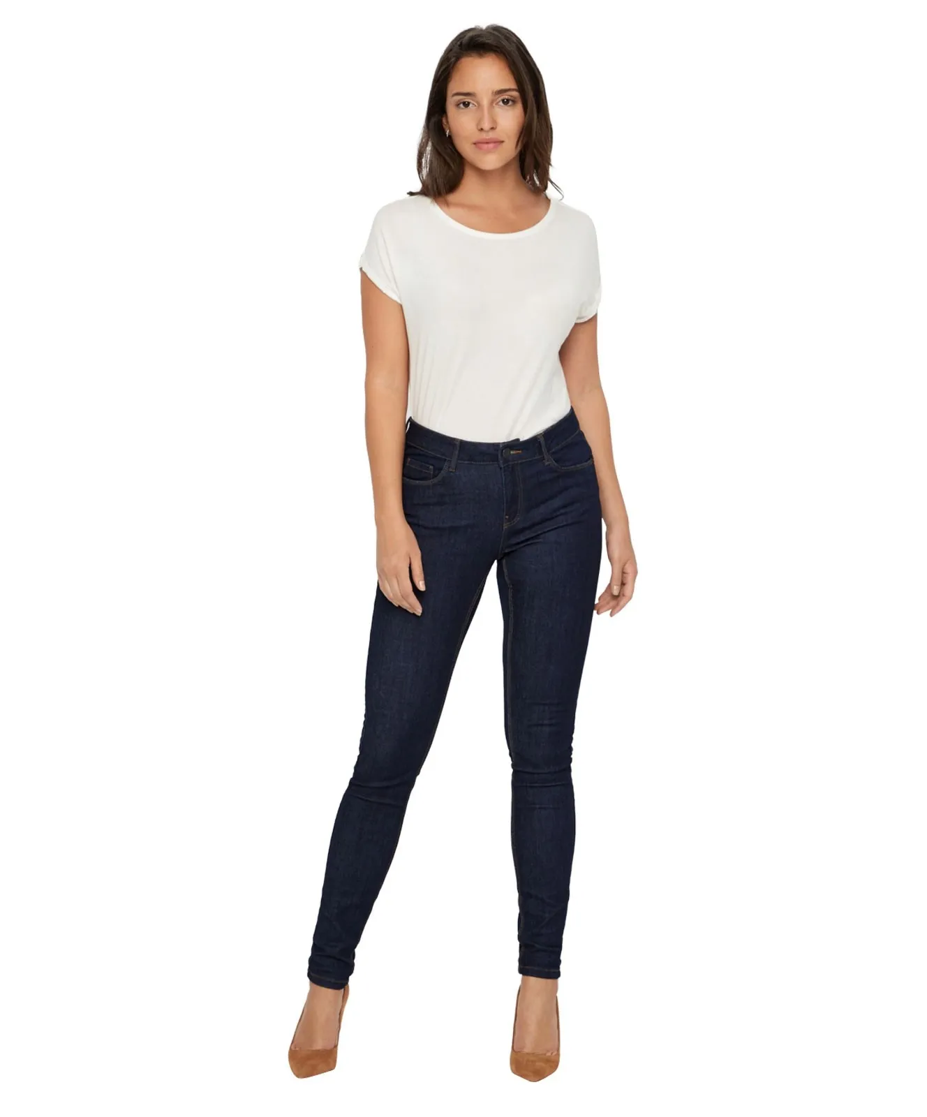 Damen Jeans Seven von Vero Moda in Dark Blue Denim
