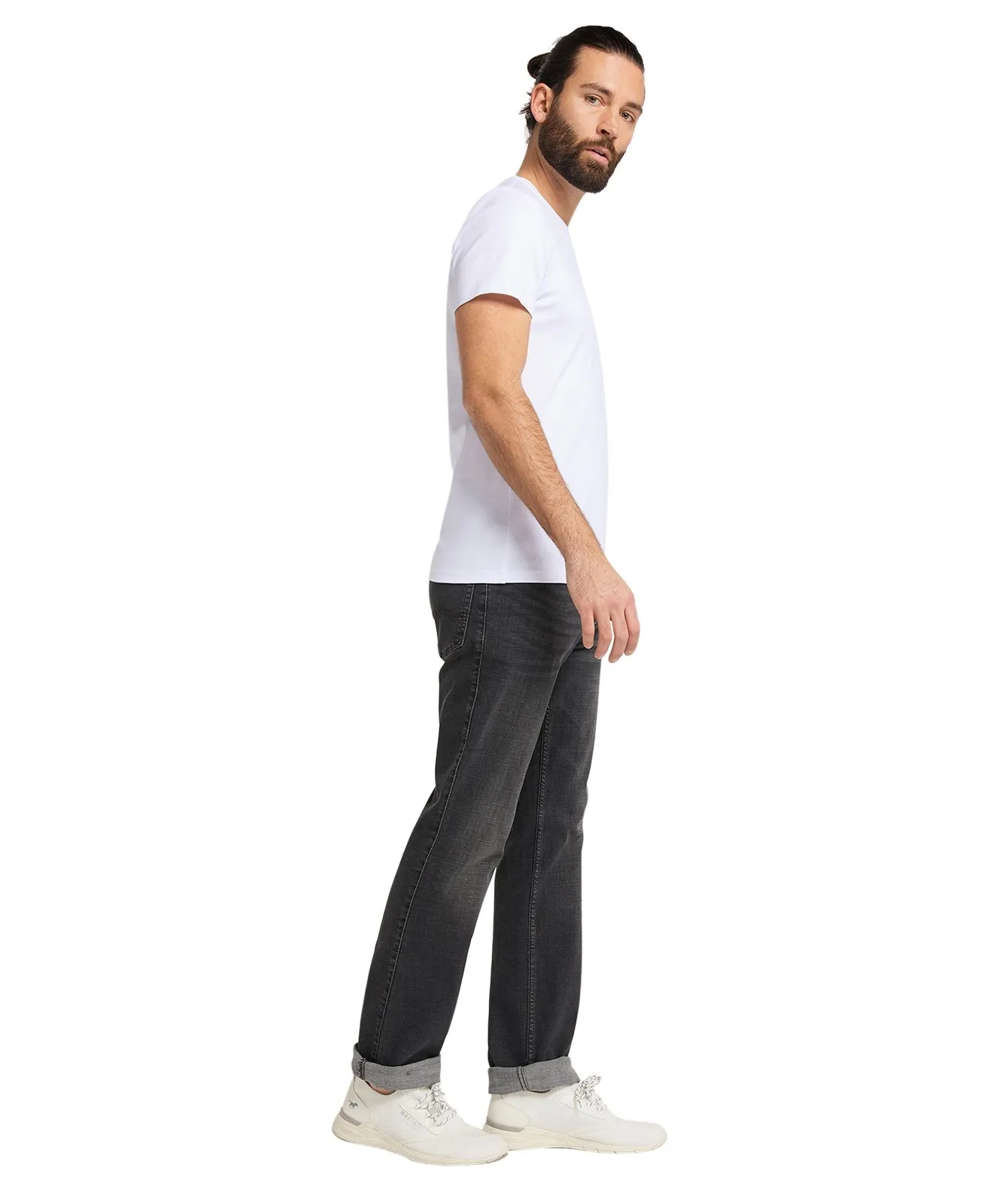 Herren Shirt Aaron C Basic  von Mustang in White