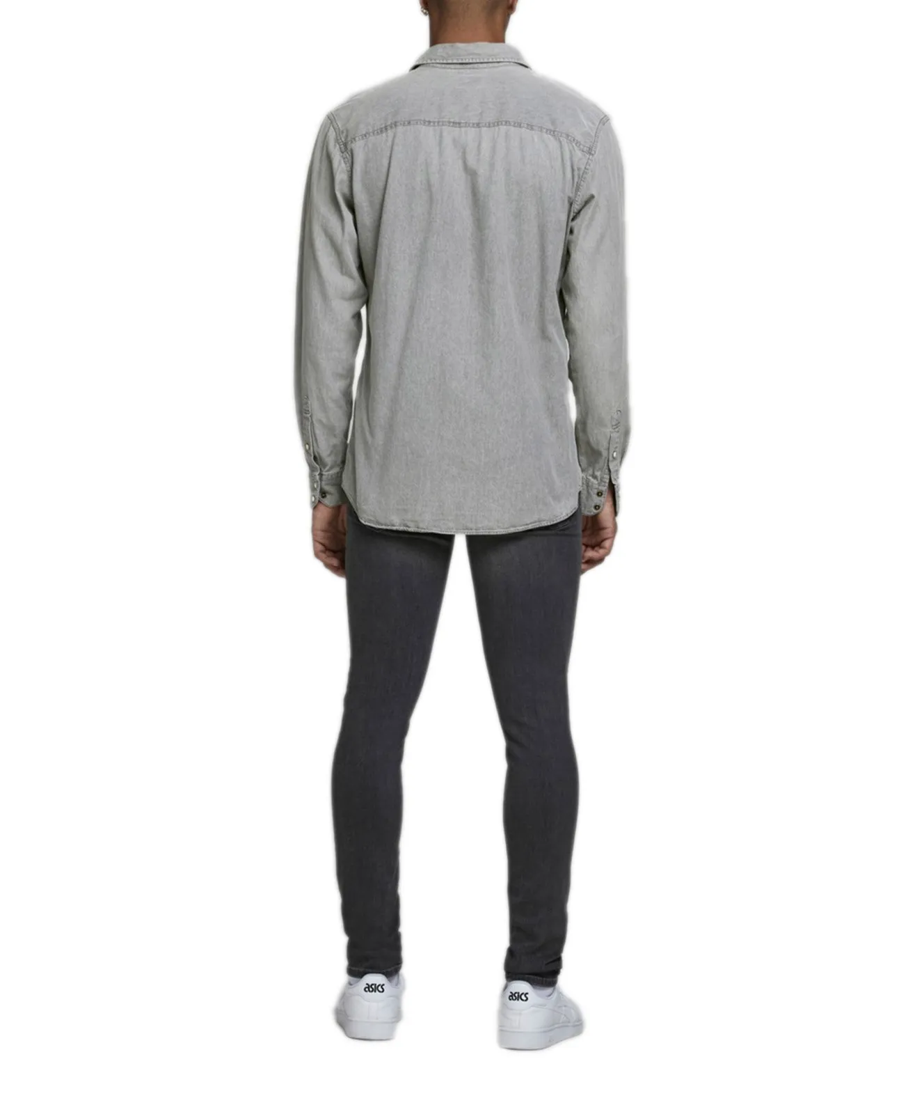 Herren Hemd Heridan Shirt von Jack & Jones in Light Grey Denim