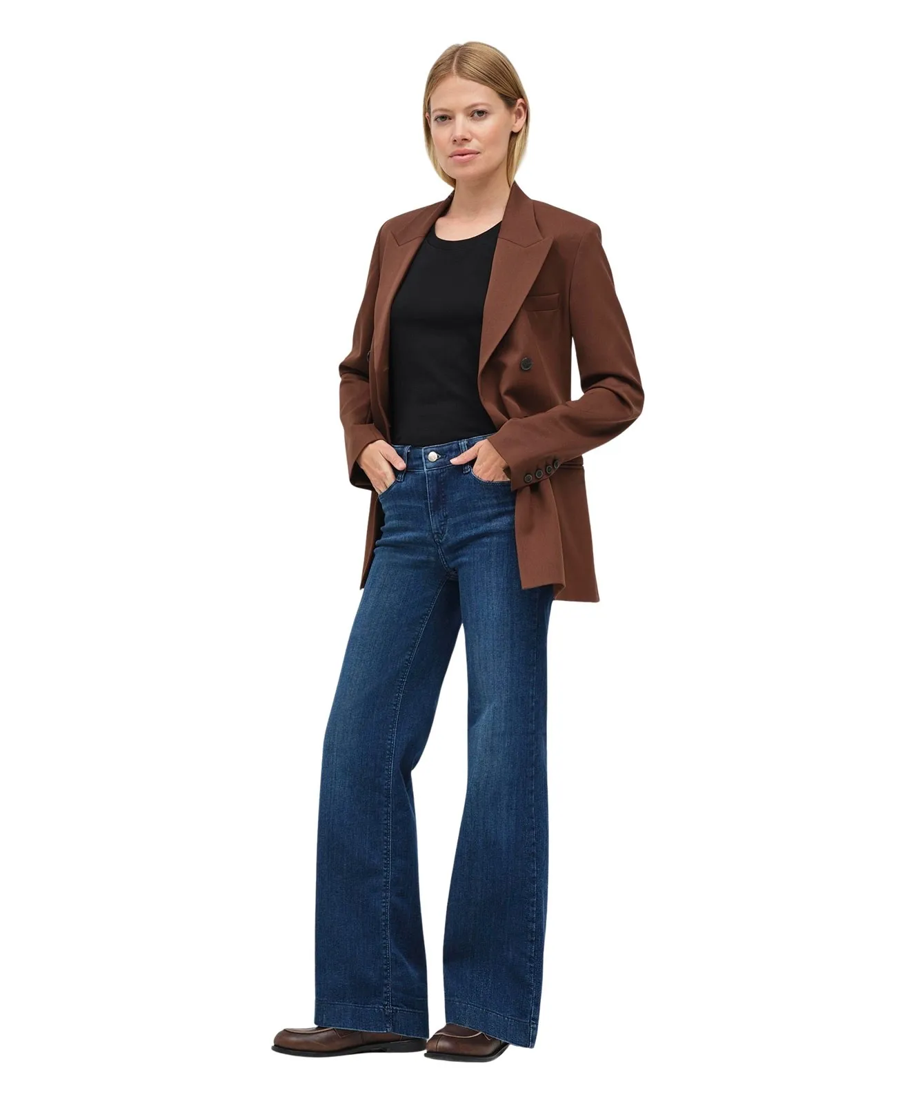 Damen Jeans Dream Wide Authentic von MAC in Cobalt Authentic Wash