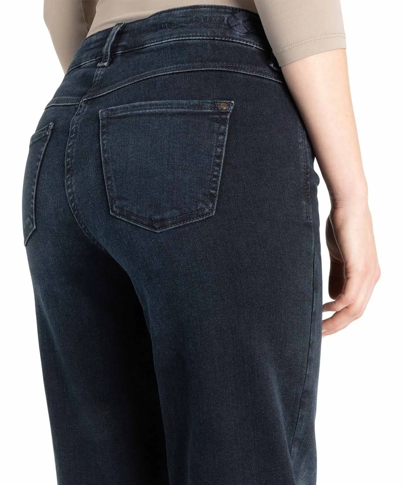 Damen Jeans Dream Wide Authentic von MAC in Midnight Blue Wash