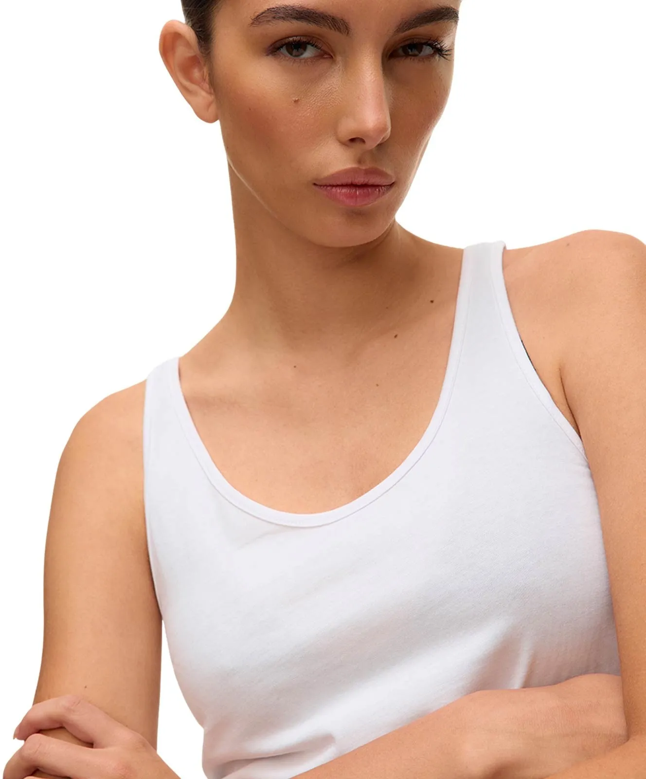 Damen Shirt Maxi My Soft Tank Top von Vero Moda in Bright White
