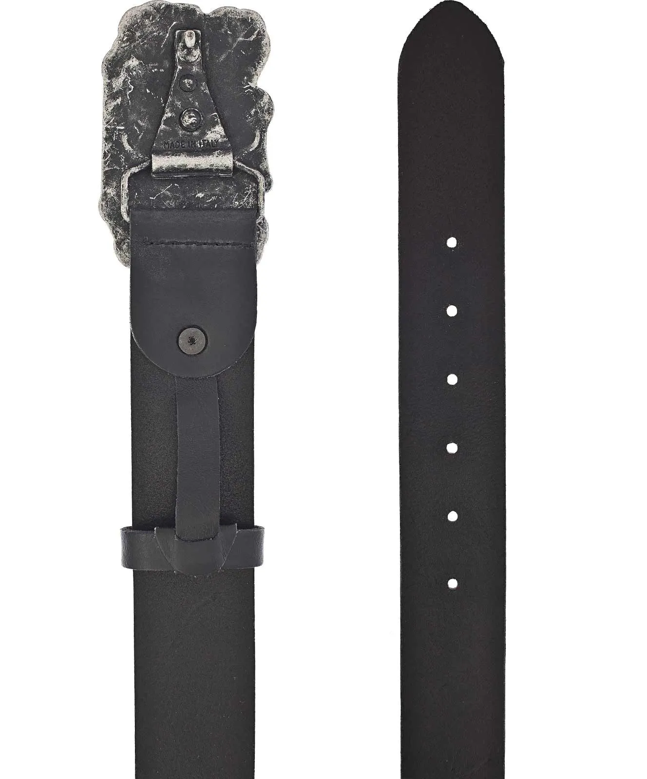 Herren Gürtel 40 mm Ledergürtel mit Schließe  von Mustang in Schwarz