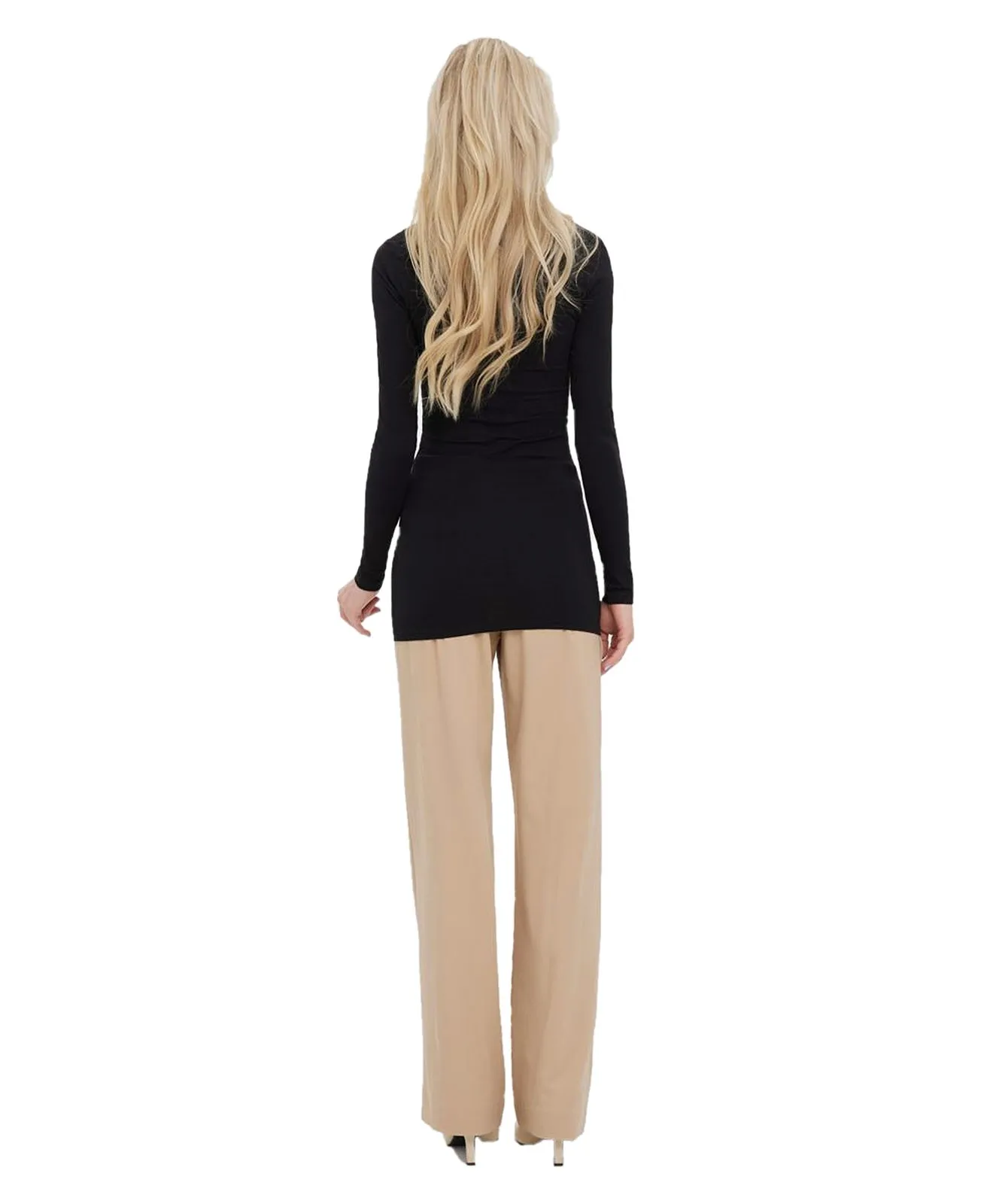 Damen Shirt Maxi My Soft Long U-Neck von Vero Moda in Black