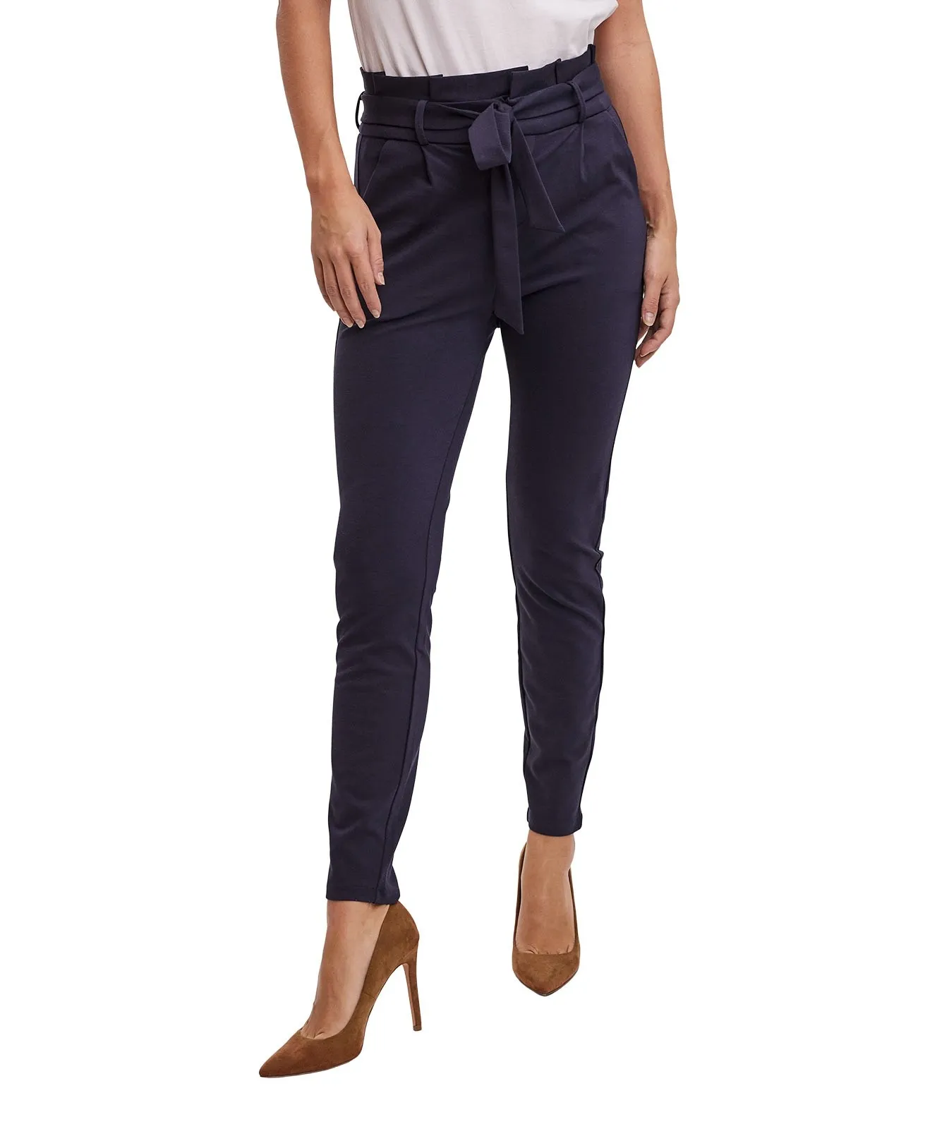 Damen Hose Eva Paperbag von Vero Moda in Night Sky