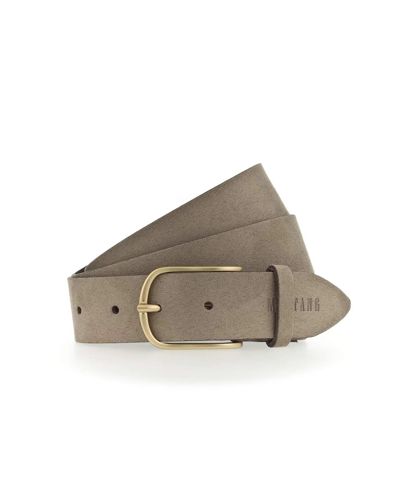 Damen Gürtel 35mm Veloursgürtel mit Airbrushkante von Mustang in Taupe