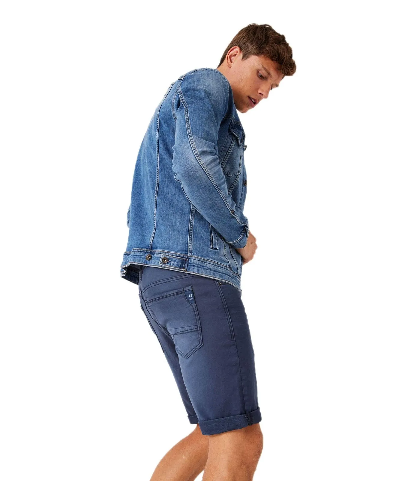 Herren Jeans Savio 635 Shorts von Garcia in Dark Moon