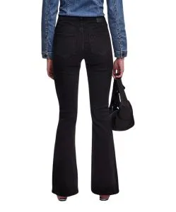 Pieces Peggy Jeans Flared in Schwarz