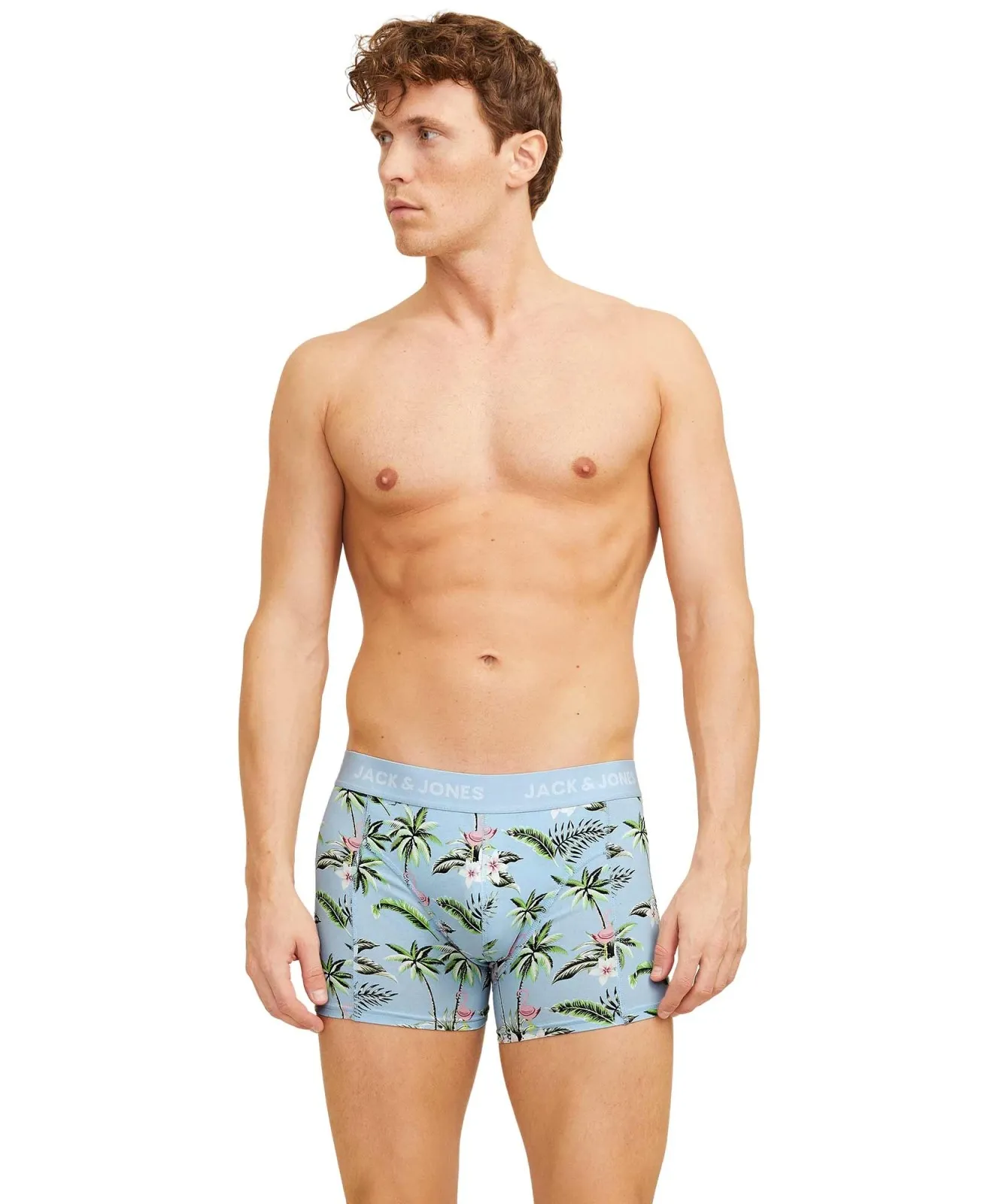 Herren Unterwäsche Flower Birds von Jack & Jones in Chambray Blue Oceanview