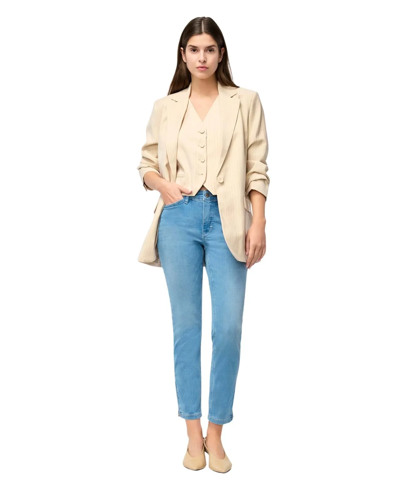 Damen Jeans Dream Chic von MAC in Classy Grey Blue Wash