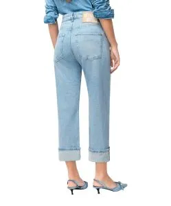 MAC Baggy Straight Jeans in Hellblauer Waschung