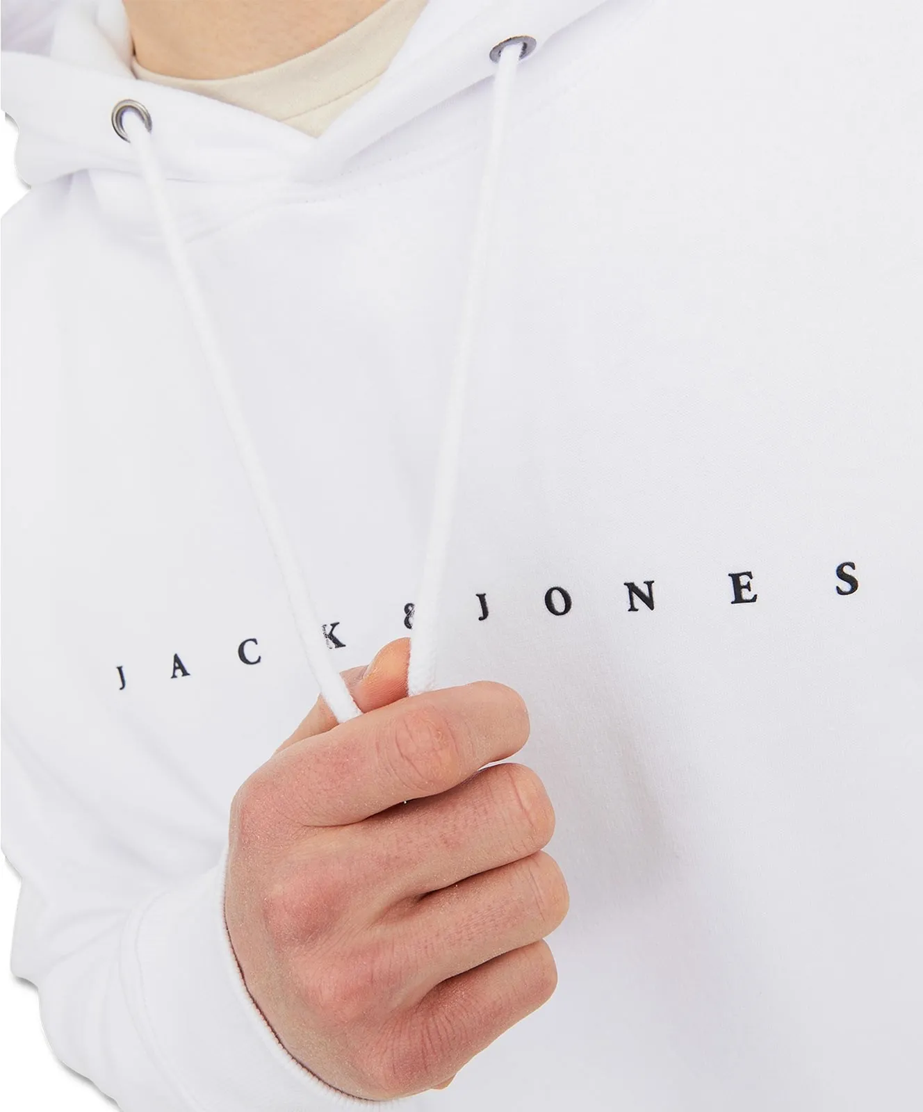 Herren Pullover Star Sweat Hood von Jack & Jones in White