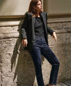 Mac Melanie Jeans Straight Leg in Dark Rinsewash