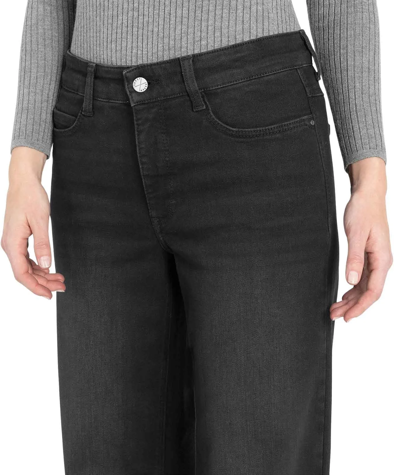 Damen Jeans Dream Wide Authentic von MAC in Commercial Black Used Wash