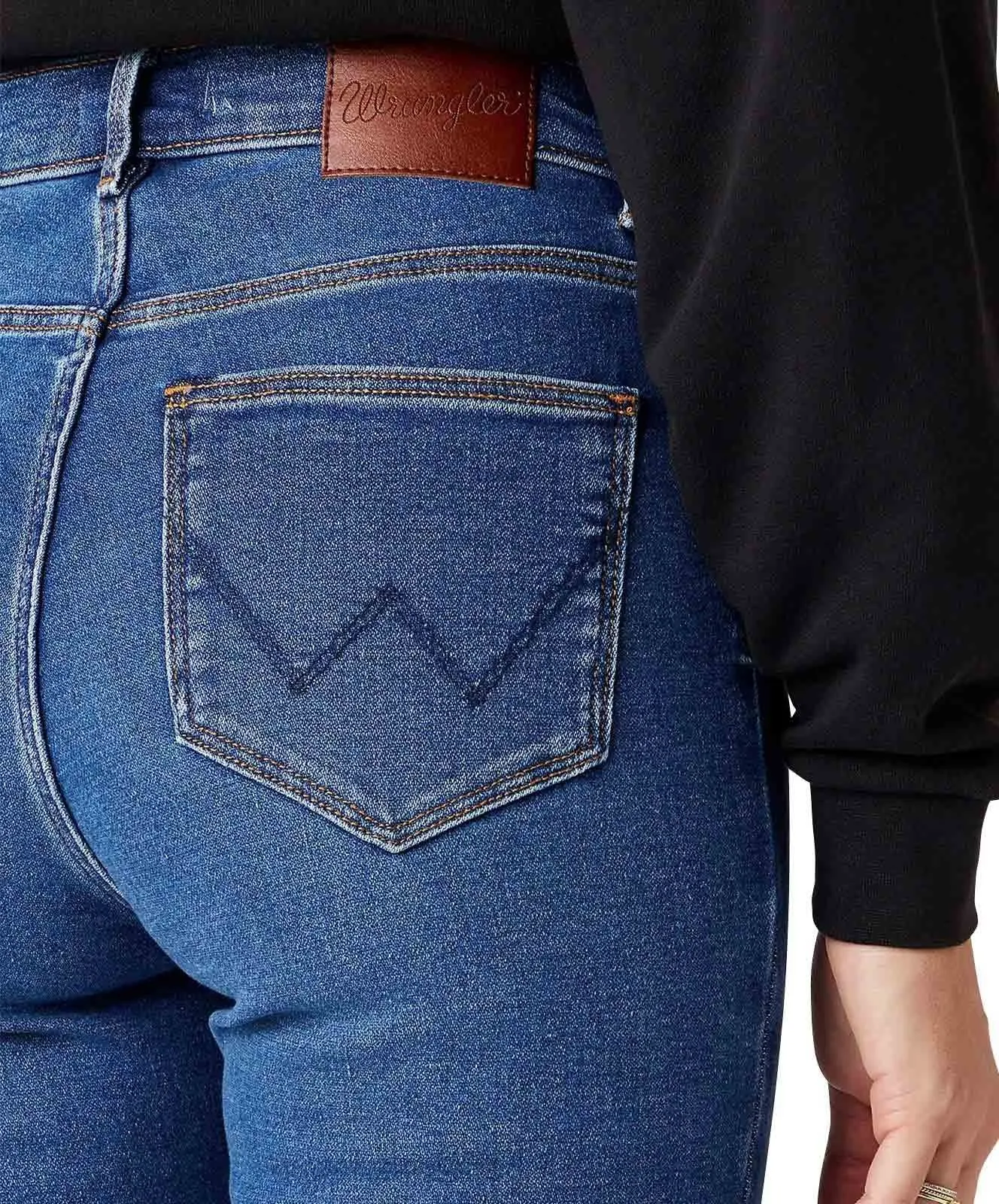 Damen Jeans High Rise Skinny von Wrangler in Camellia