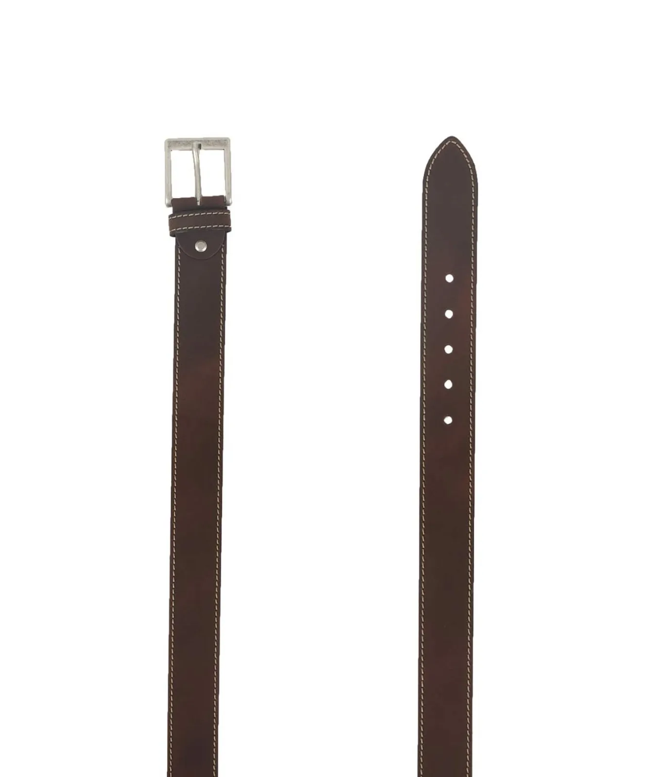 Herren Gürtel 402046 4cm Pull-Up Lederg. Naht von Bernd Götz in Dunkelbraun