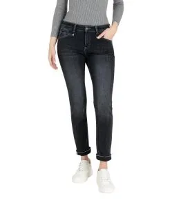 MAC Rich Slim Jeans mit Umgeschlagenem Saum in Anthrazit