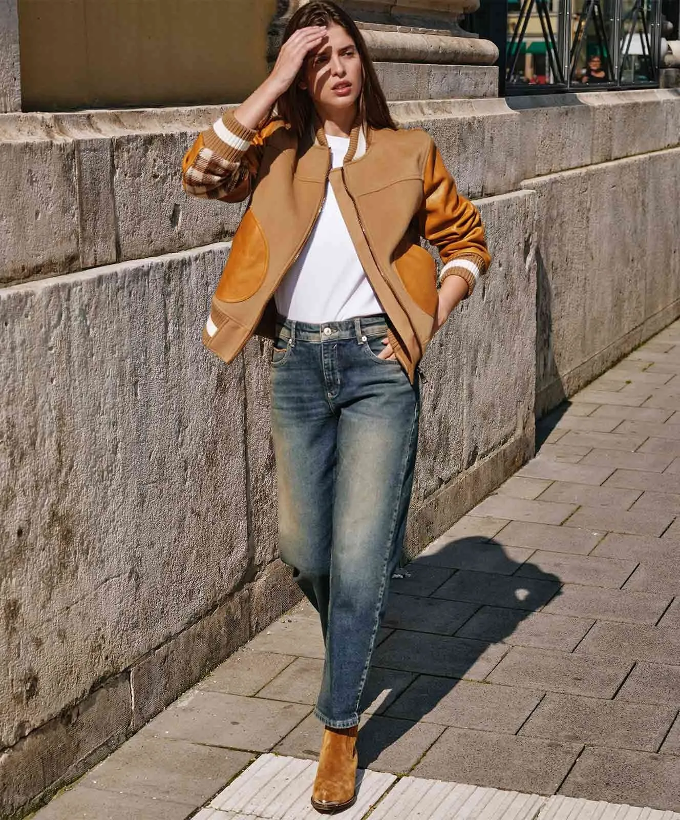 Damen Jeans Straight von MAC in Greenish Tinted Wash