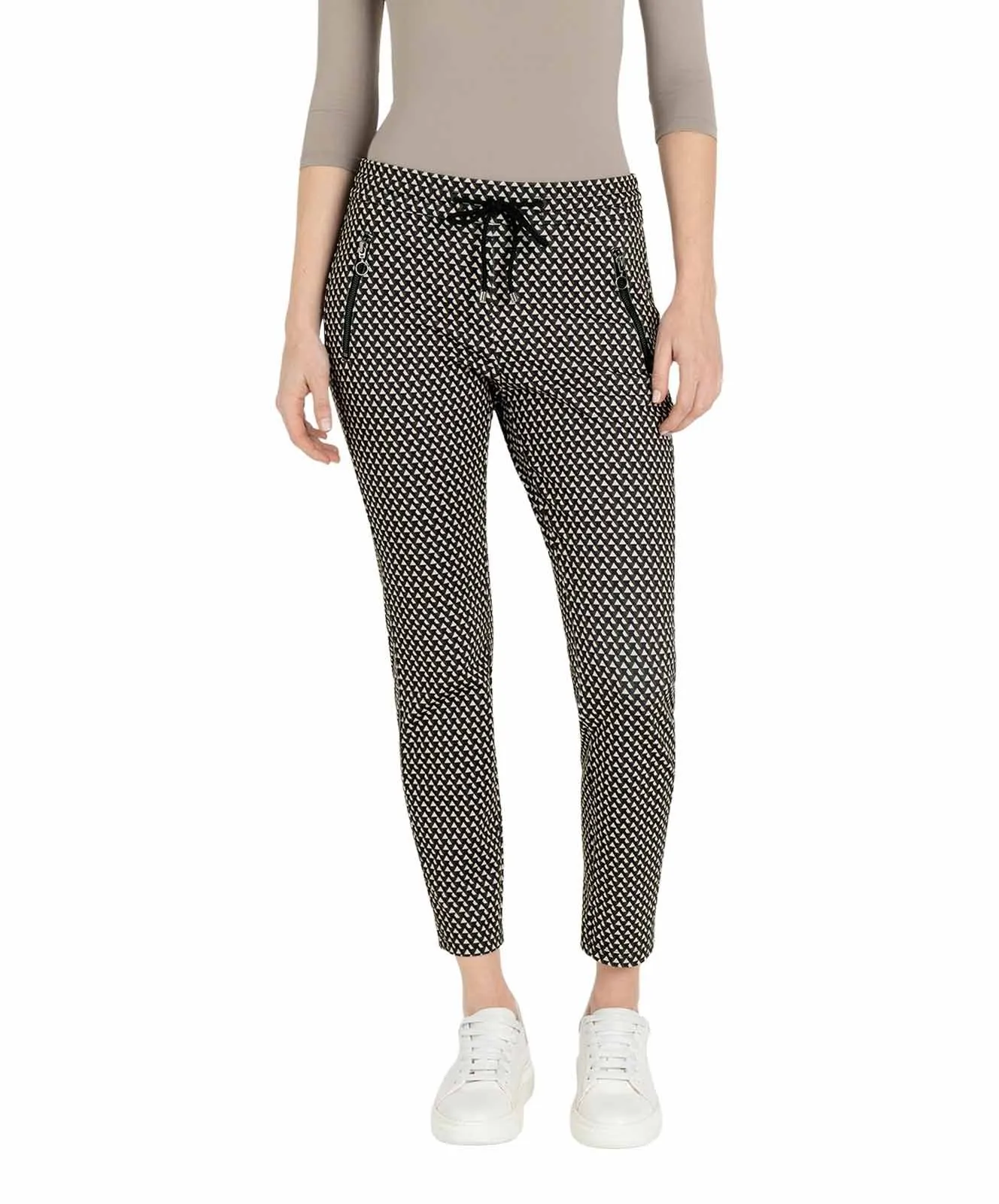 Damen Hose Easy Smart von MAC in Sand Stone Figured