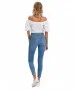 Damen Jeans Judy von Cross in Mid Blue Washed