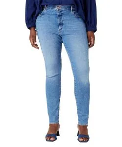 Wrangler High Rise Skinny Jeans in hellem River