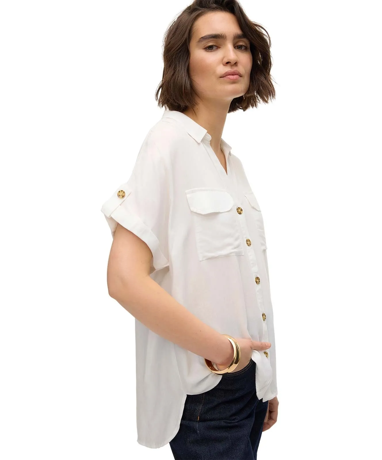 Damen Bluse Bumby von Vero Moda in Snow White