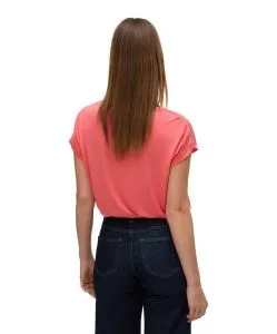 Vero Moda T-Shirt AVA mit Rundhals in Vintage Rot