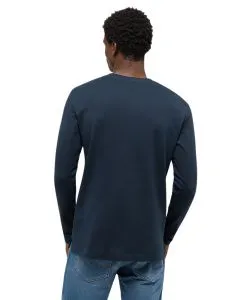 Mustang Shirt Arminto in Dunkelblau mit Langarm
