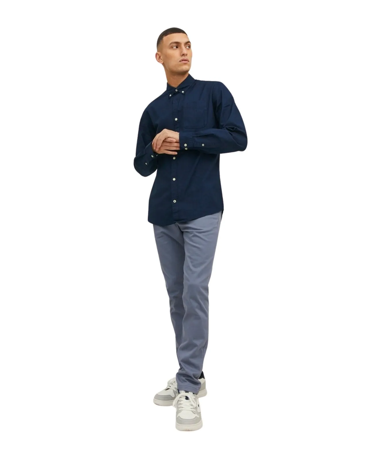 Herren Hemd Oxford von Jack & Jones in Navy Blazer