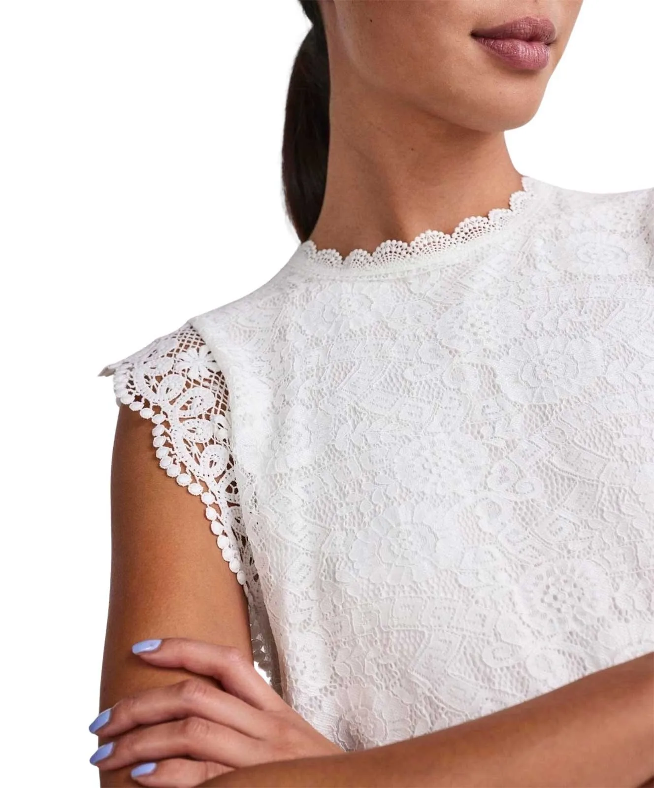 Damen Shirt Olline von Pieces in Cloud Dancer