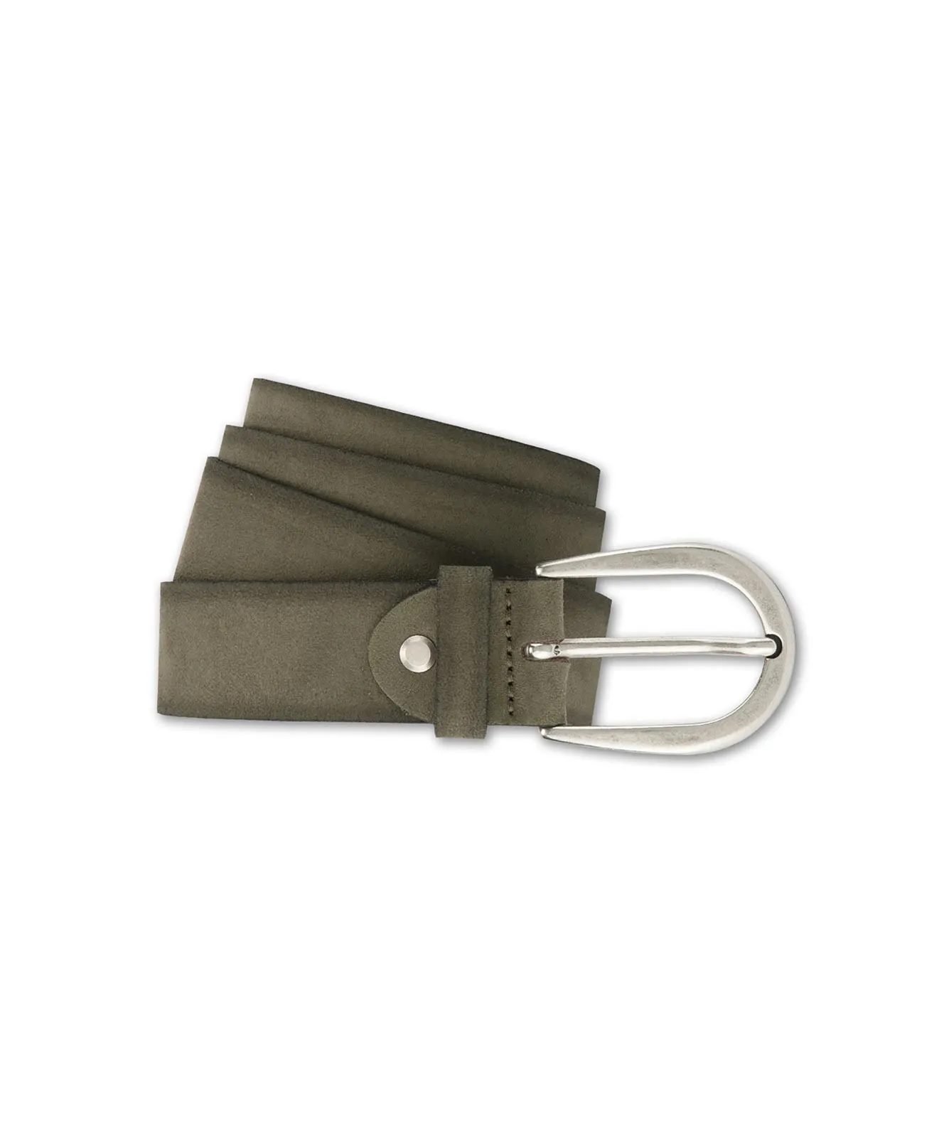 Damen Gürtel 3,5cm Velours Ledergürtel  von Bernd Götz in Olive