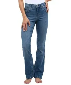 Angels Jeans Leni mit Bootcut in mittelblauer Waschung