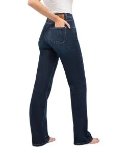 Angels Jeans Lara mit weitem Bein in dunklem Indigo Used